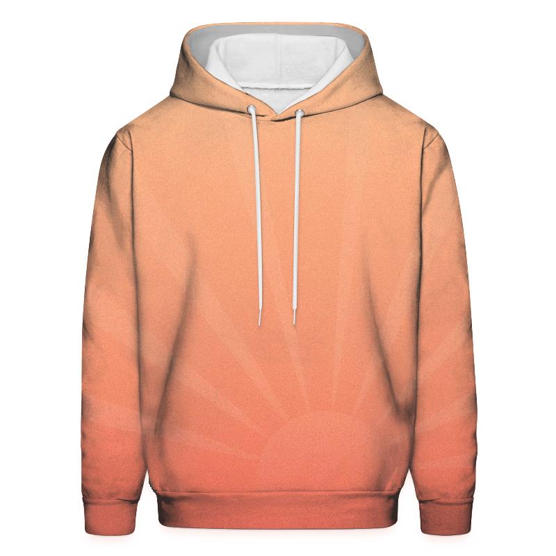 Peach Sunset Glow Oversized Hoodie
