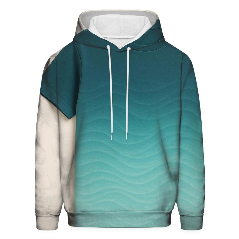 Tranquil Lagoon Fade Oversized Hoodie