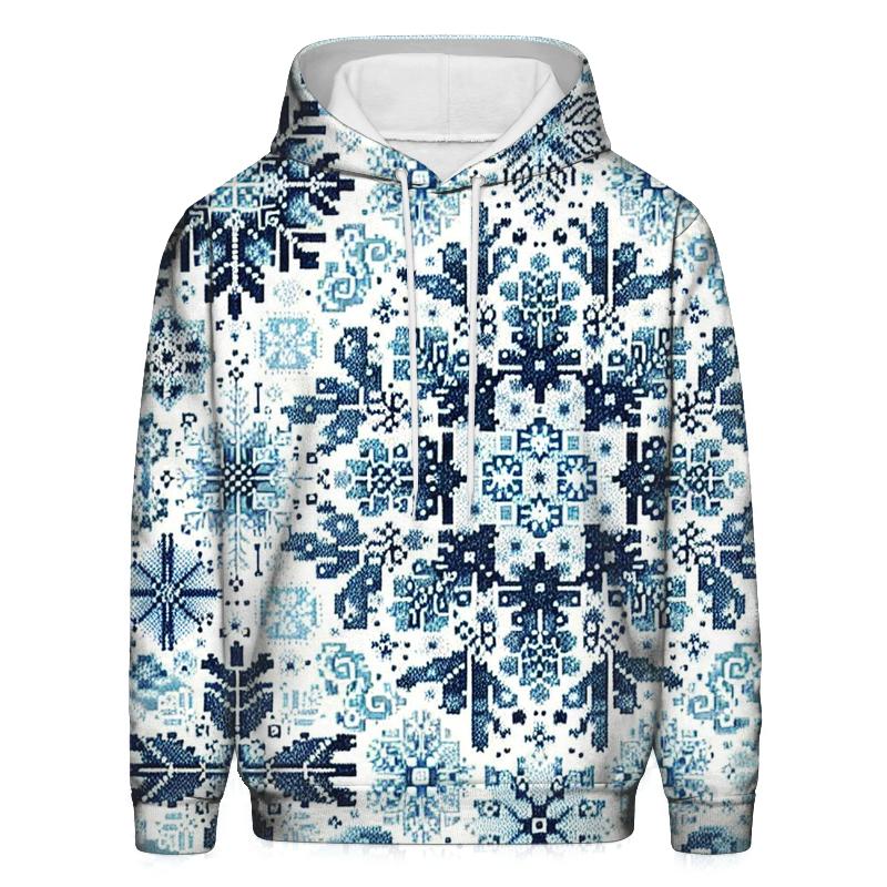 Charming Snowflake Symphony Design Oversized Hoodie