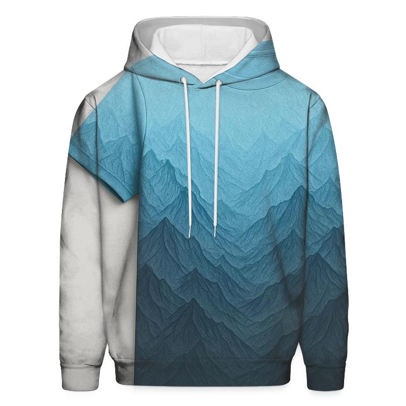 Icy Mountain Gradient Oversized Hoodie
