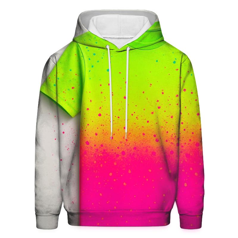 Bold Neon Splash Oversized Hoodie