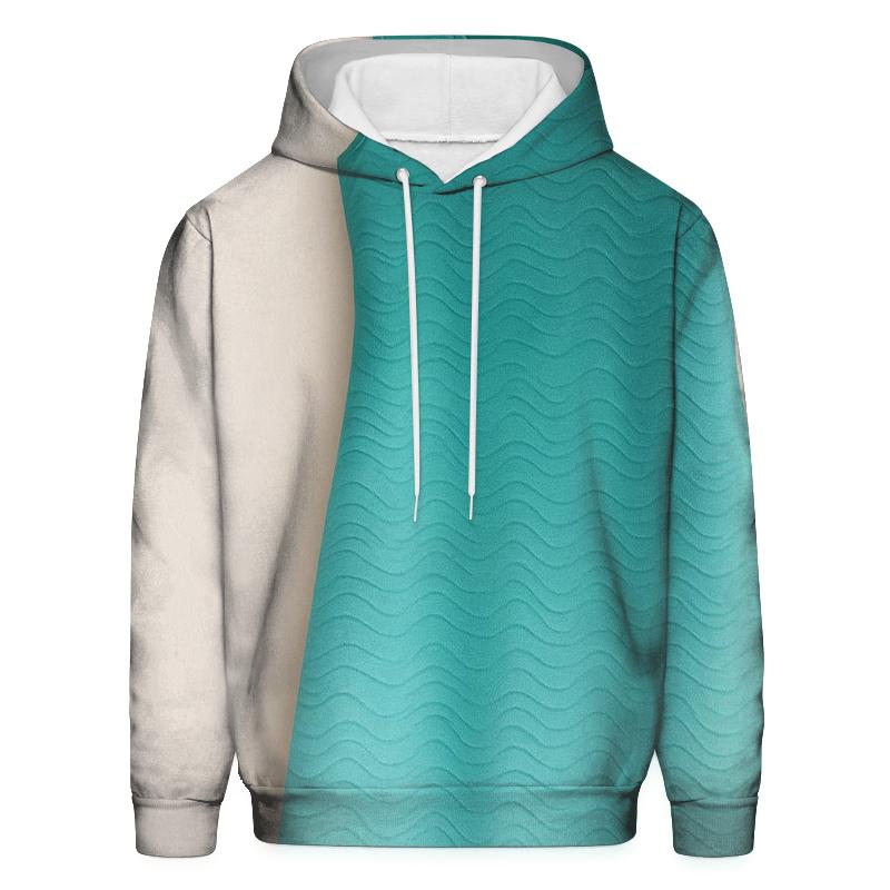 Ocean Waves Gradient Oversized Hoodie