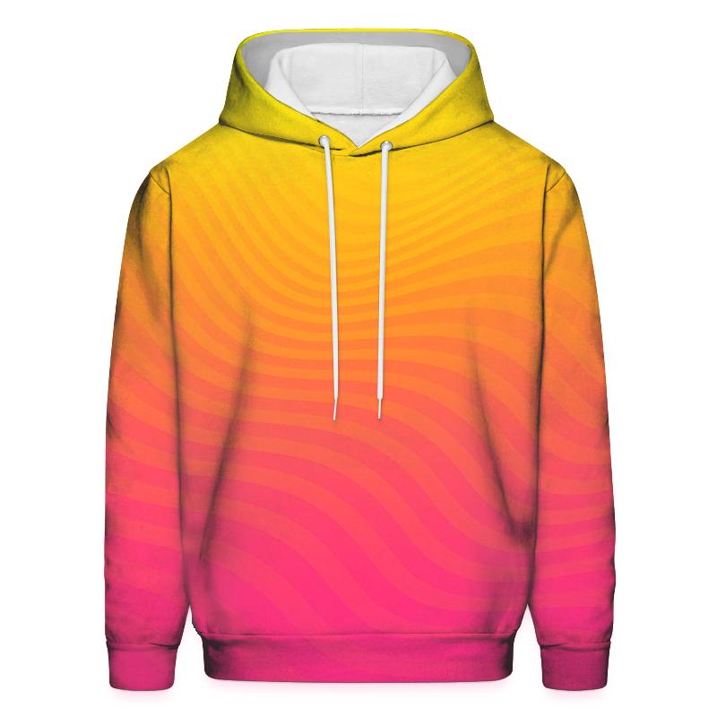 Neon Wave Burst Oversized Hoodie