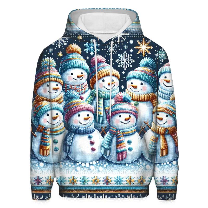 Frosty Friends Festivity Design Oversized Hoodie