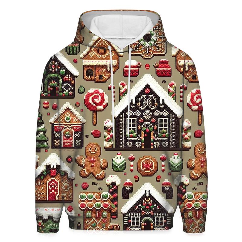 Gingerbread Wonderland Design Oversized Hoodie