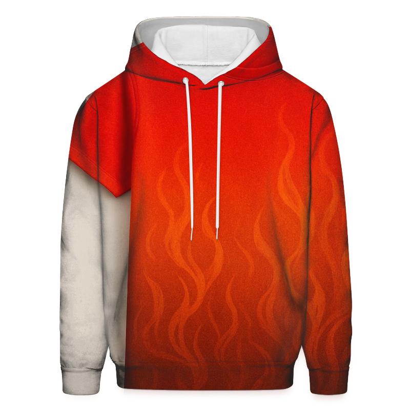 Fiery Ember Gradient Oversized Hoodie