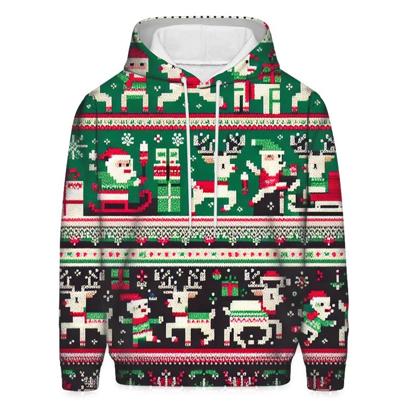 Festive Reindeer Games Design Oversized Hoodie