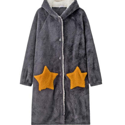 Oversized Giant Star Pattern Blanket Hoodie Coat-Soco Hoodie