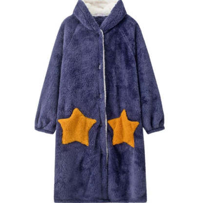 Oversized Giant Star Pattern Blanket Hoodie Coat-Soco Hoodie