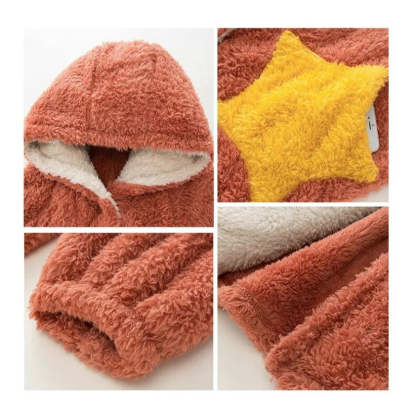 Oversized Giant Star Pattern Blanket Hoodie Coat-Soco Hoodie