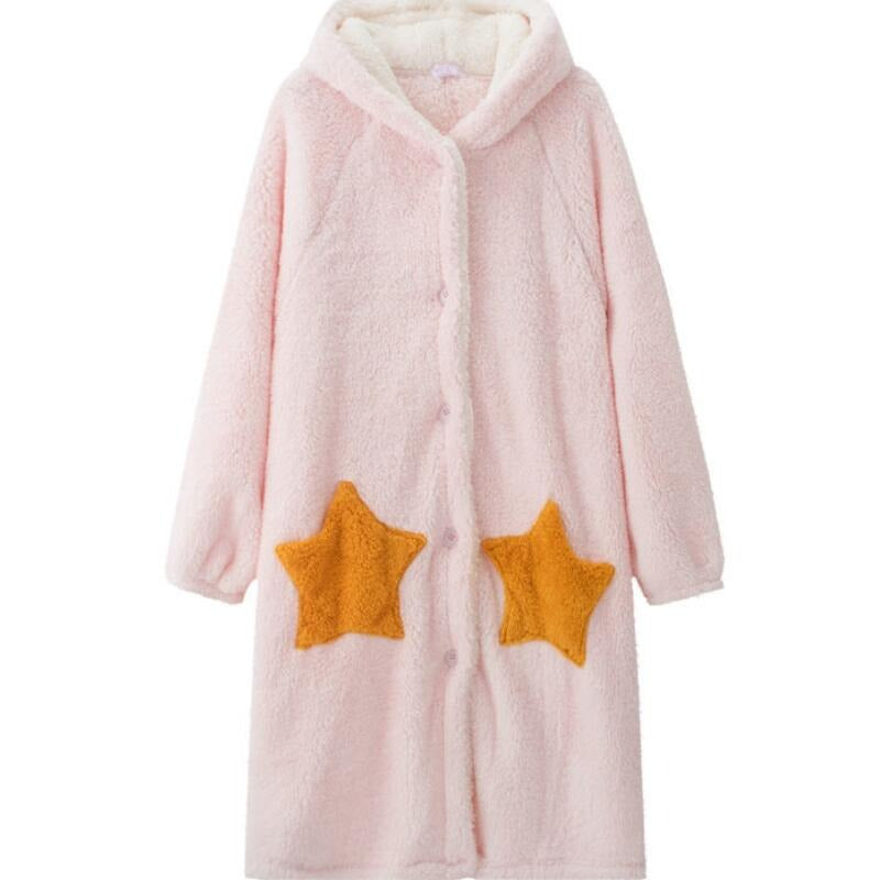 Oversized Giant Star Pattern Blanket Hoodie Coat-Soco Hoodie