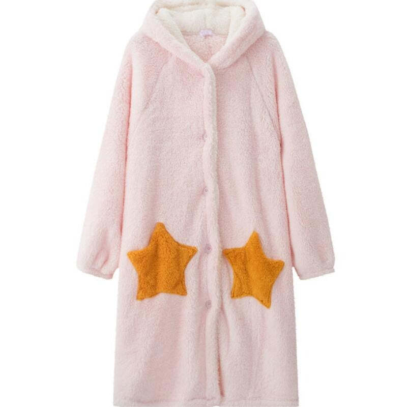Oversized Giant Star Pattern Blanket Hoodie Coat-Soco Hoodie