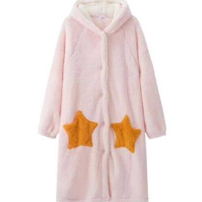 Oversized Giant Star Pattern Blanket Hoodie Coat-Soco Hoodie