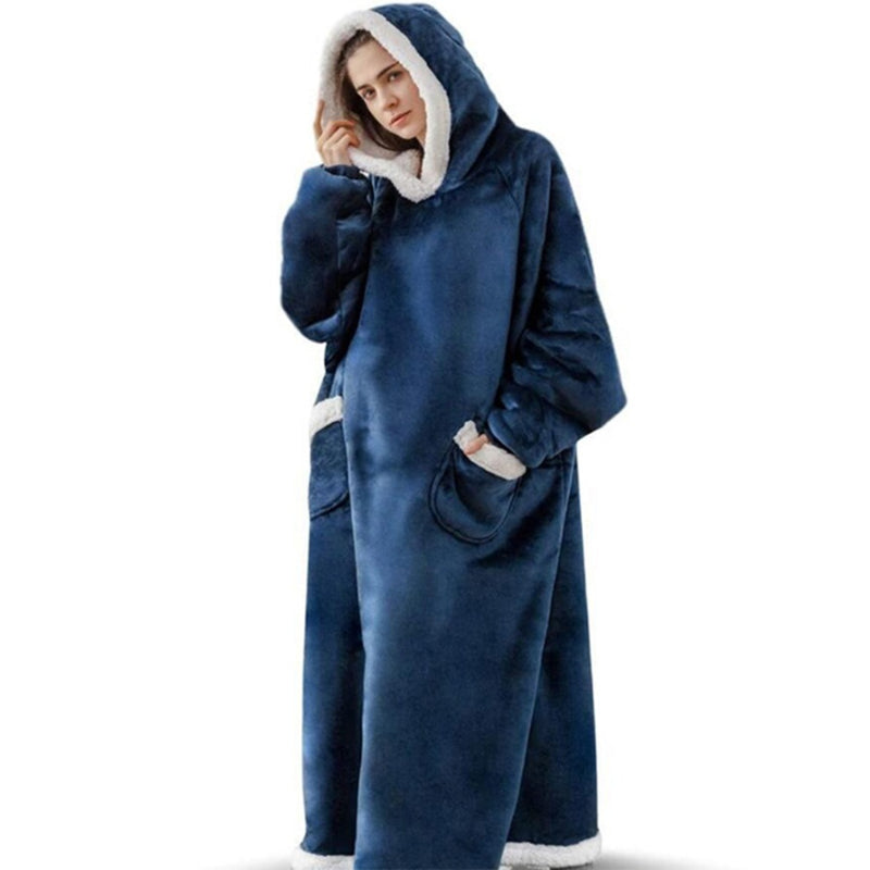 Oversized Winter Flannel Giant Hooded Wearable Blanket-Soco Hoodie