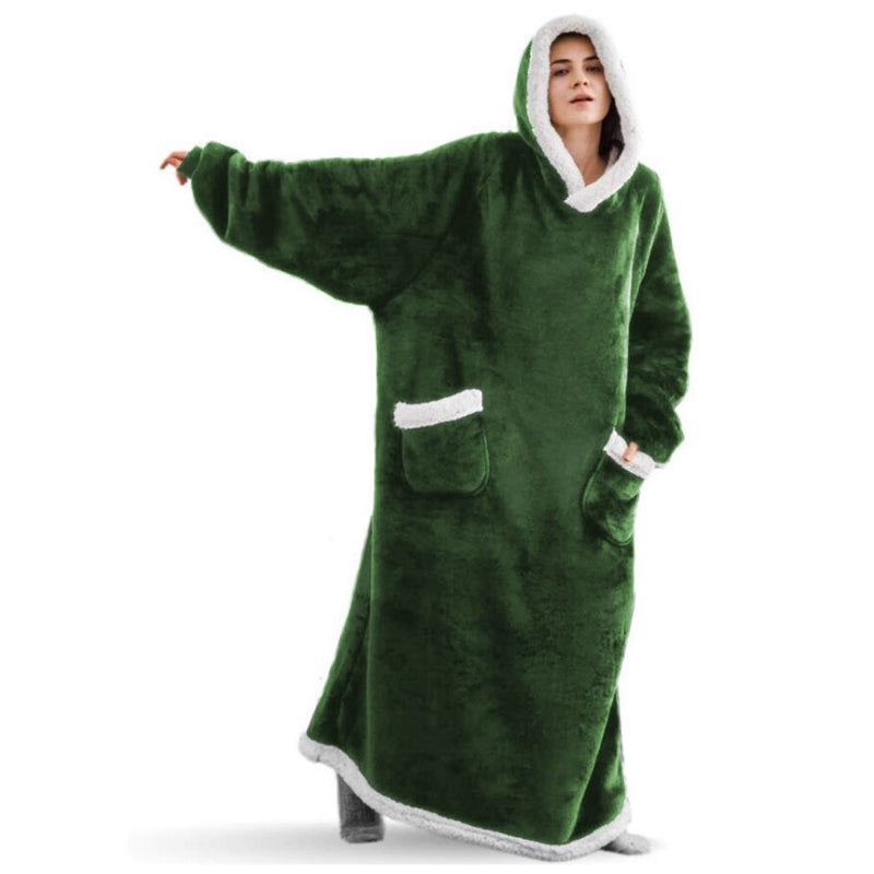 Oversized Winter Flannel Giant Hooded Wearable Blanket-Soco Hoodie