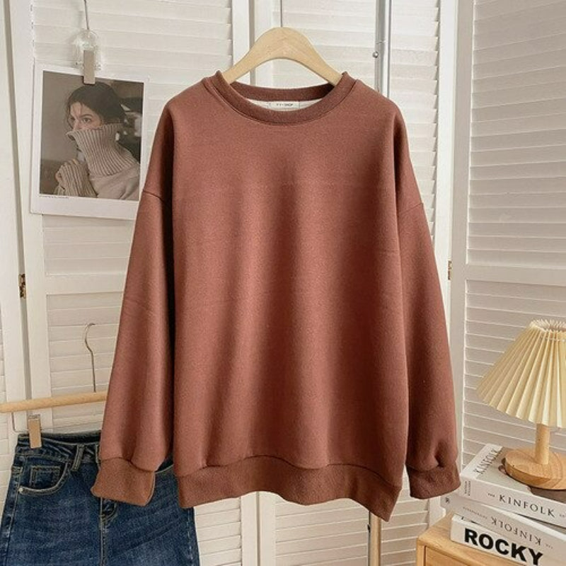 Women's Solid Color Thickened Winter Sweatshirt-Soco Hoodie