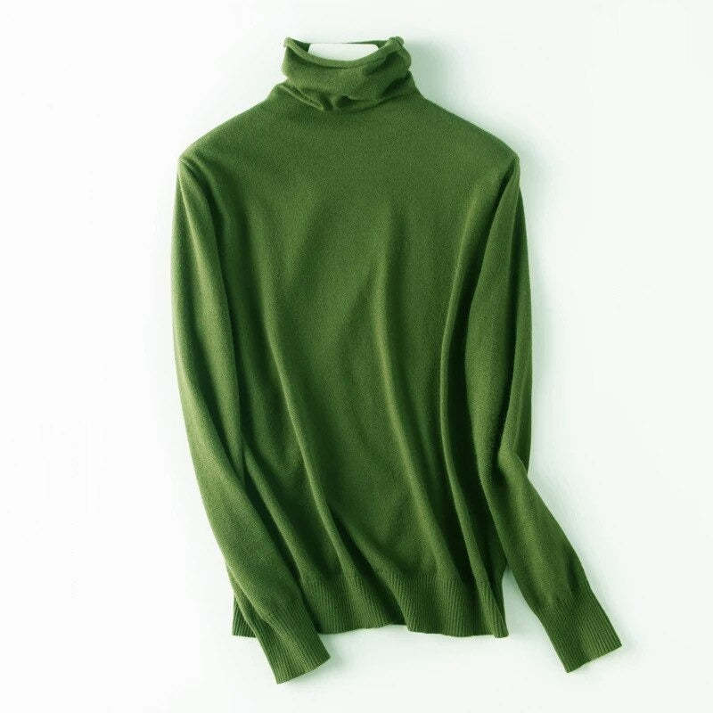 Soft Cashmere Slim-Fit Turtleneck Pullovers For Women-Soco Hoodie