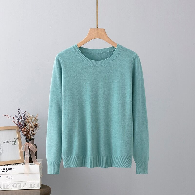 Warm Base Cashmere O-Neck Long-Sleeved Pullover-Soco Hoodie