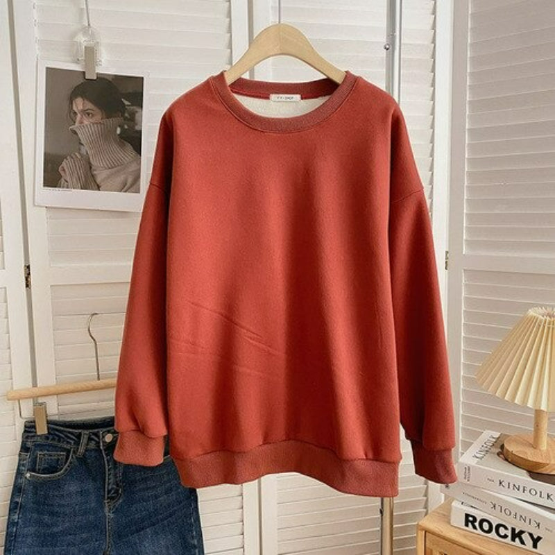 Women's Solid Color Thickened Winter Sweatshirt-Soco Hoodie