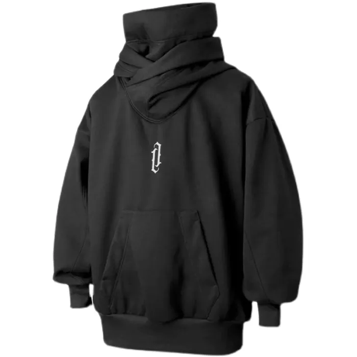 Oversized Double Layer Contour Hop Pullover Hoodie For Men