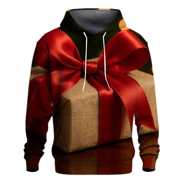 Red Ribbon Present printed hoodies