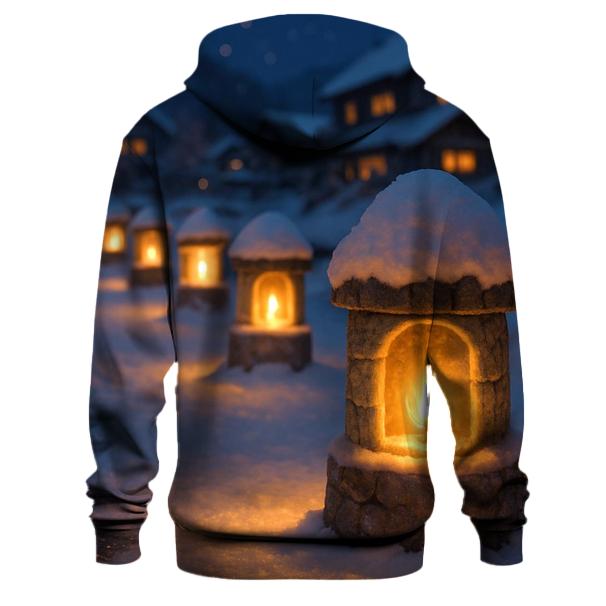 Snow Lantern Pathway designer hoodies