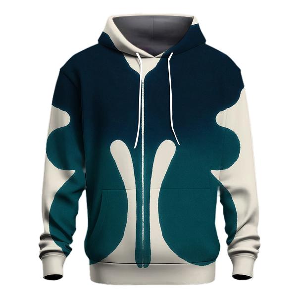 Mirror Fold Indigo Teal printed hoodies