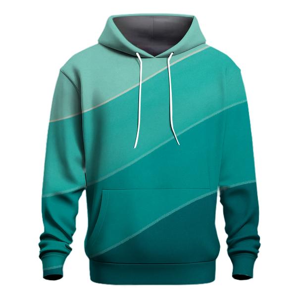 Turquoise Waveband Sweep graphic hoodies