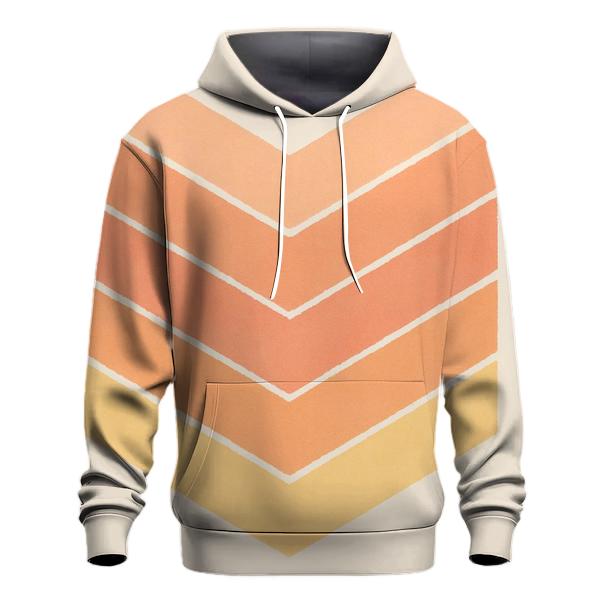 Peachy Chevron Harmony graphic hoodies