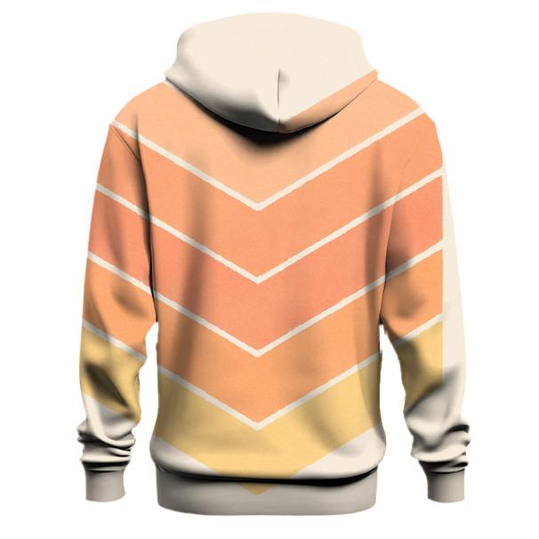 Peachy Chevron Harmony graphic hoodies