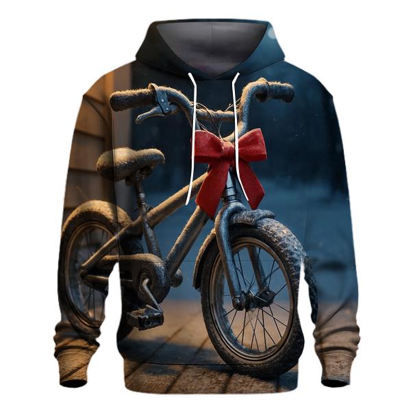 Frosted Bicycle For Santa custom hoodies