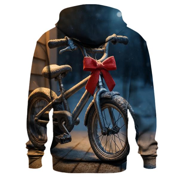 Frosted Bicycle For Santa custom hoodies
