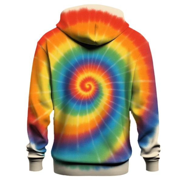 Tight Rainbow Spiral Panel heavyweight hoodies