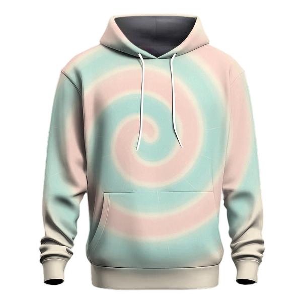 Pastel Spiral Halo printed hoodies