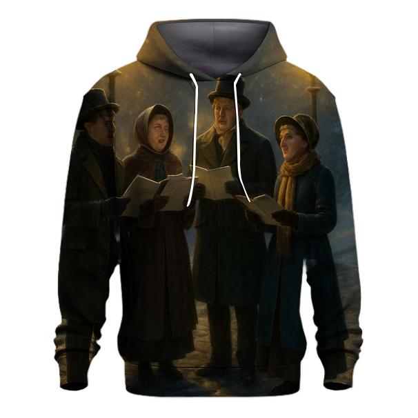 Starlit Carolers On Lane heavyweight hoodies