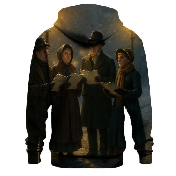 Starlit Carolers On Lane heavyweight hoodies