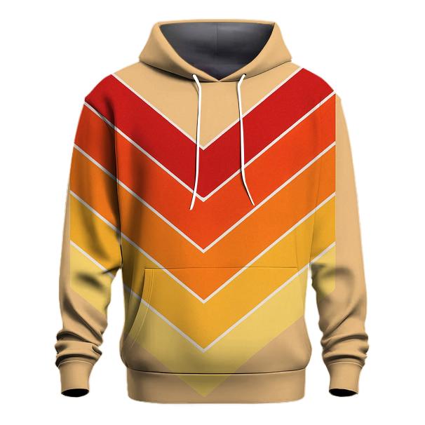 Folded Chevron Sunset graphic hoodies