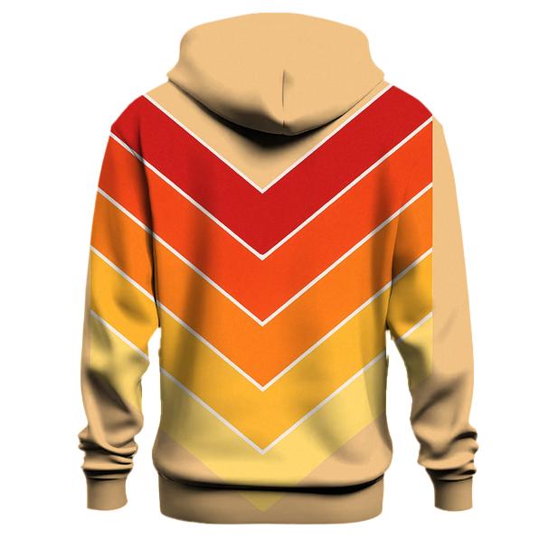 Folded Chevron Sunset graphic hoodies