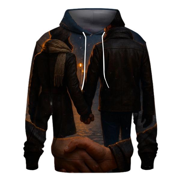 Midnight Snowy Stroll printed hoodies