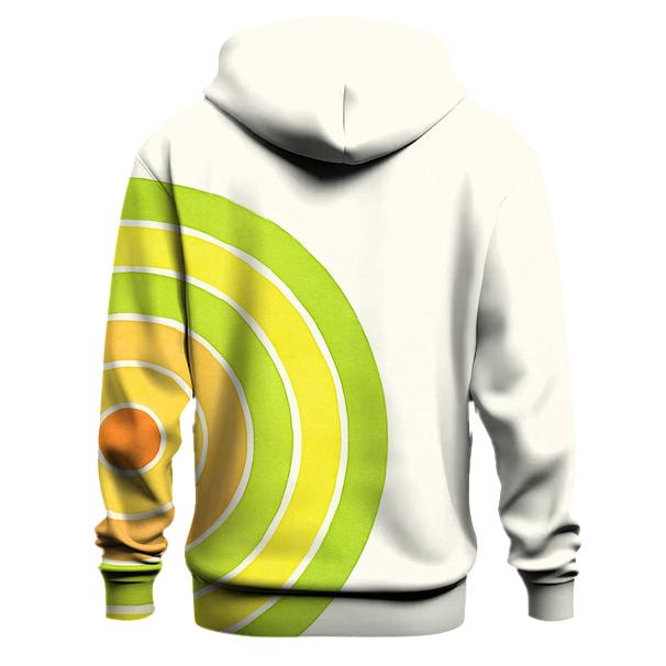 Off-Center Citrus Bullseye heavyweight hoodies