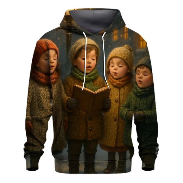 Children Caroling Lane zip-up hoodies