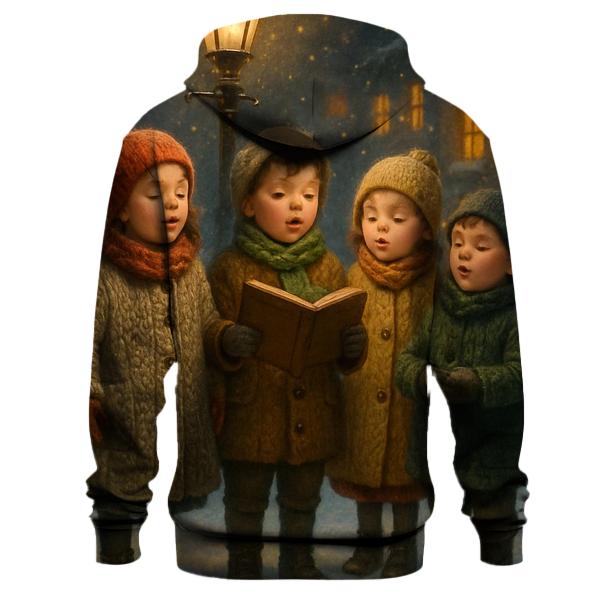Children Caroling Lane zip-up hoodies