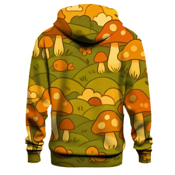 Amber Mushroom Meadow designer hoodies
