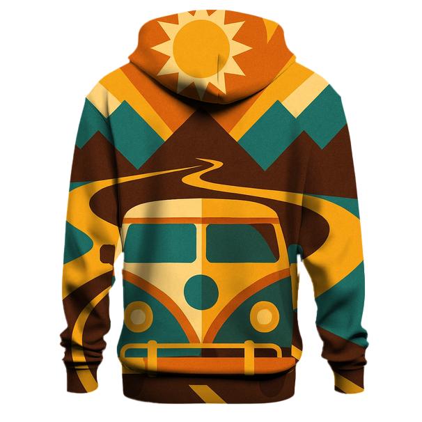 Kaleidoscope Road Trip printed hoodies