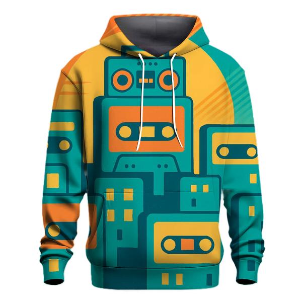 Cassette City Skyline graphic hoodies
