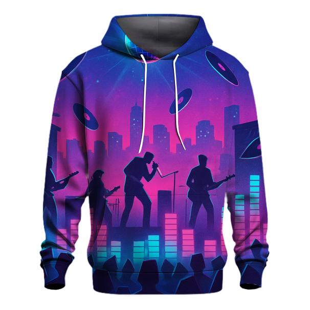 Neon Stage Echo graphic hoodies