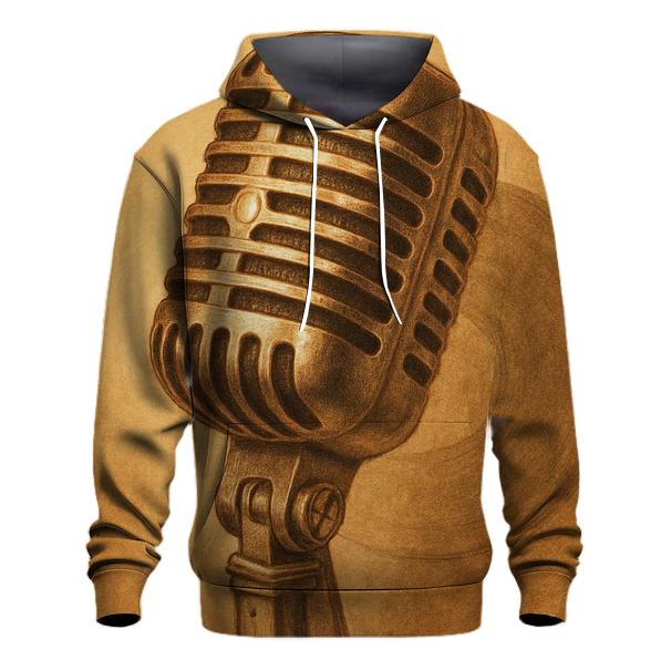 Vintage Mic Portrait designer hoodies