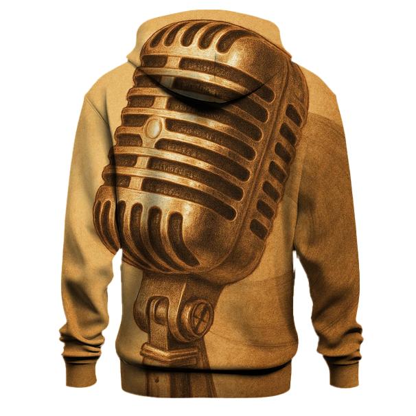 Vintage Mic Portrait designer hoodies
