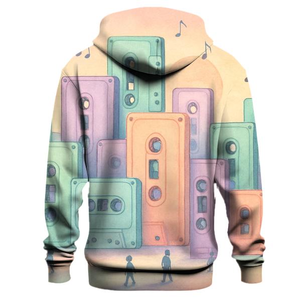 Cassette Cityscape graphic hoodies