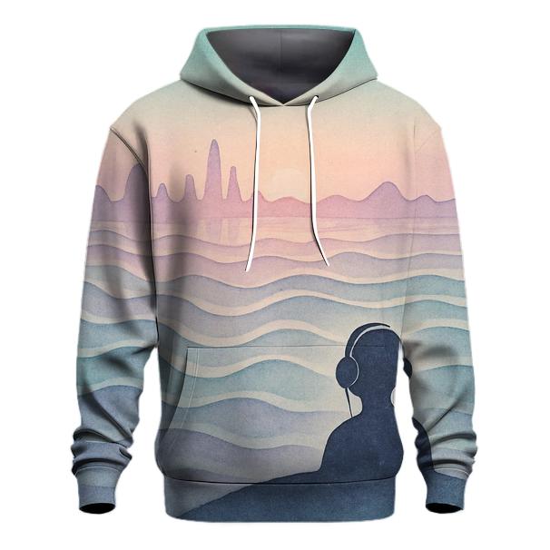Sound Ripple Horizon embroidered hoodies